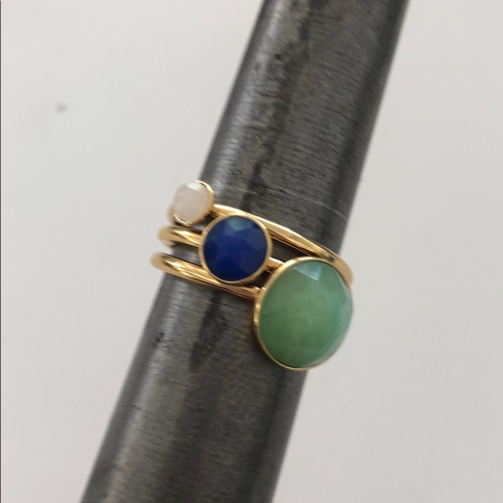 Stella &Dot Stackable Ring Set 3 Rings Set New - image 1